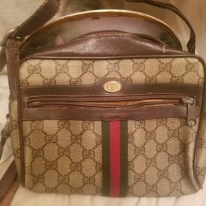 Vintage Gucci Plus Web Cross Body Bag sold as is r